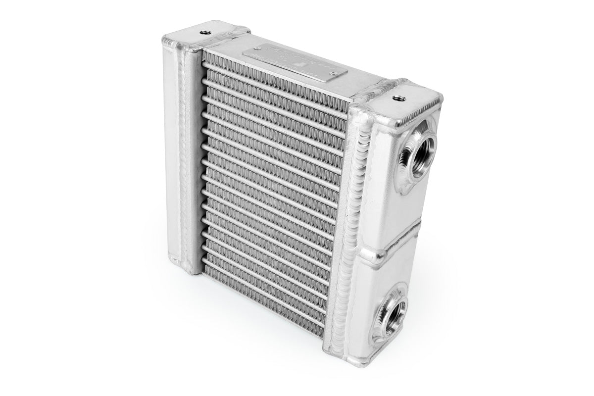 Improved Racing - High efficiency dual-pass oil cooler, 200 series, 15-row, 7.0" x 7.0" , -10AN female ORB ports