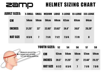 Zamp RZ-61S SNELL SA2025 Red/Blue Graphic