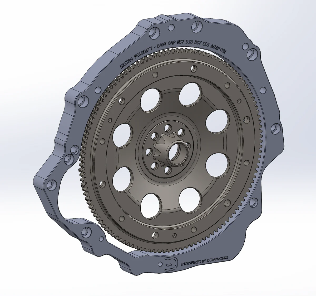 DomiWorks Engineering - NISSAN VR38DETT TO BMW 8HP 45/50/70/75 N57 B58 B57 S58 ADAPTER KIT