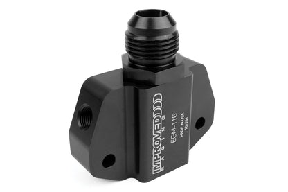 Improved Racing - Oil sensor, accumulator, and turbo feed adapter, -8AN ORB and two 1/8" NPT ports, LS engines