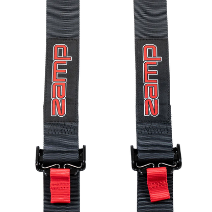 Zamp Race Seat Harness Black 2x2 5 Point Pull Up SFI 16.1