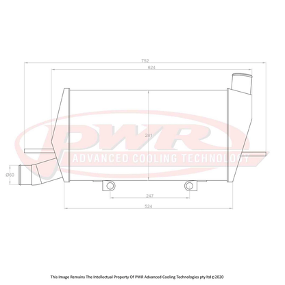PWR - 68mm Performance Intercooler (Mitsubishi Evo X 07-16)