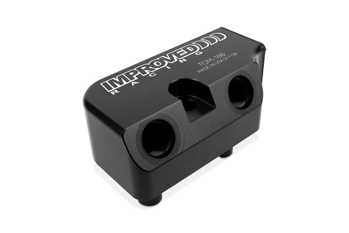 Improved Racing - Transmission cooler adapter, thermostatic, 140F, 6L80/6L90 transmissions, -6AN ORB ports