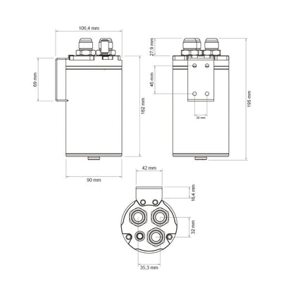 Nuke Performance - Carbon Oil Catch Can 0.75 liter, Matte carbon