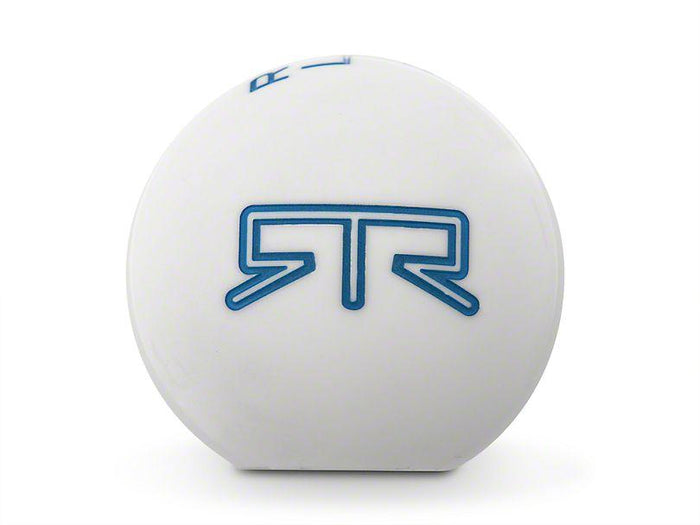 RTR - WHITE SHIFT KNOB - BLUE ENGRAVING (11-14 GT, V6)