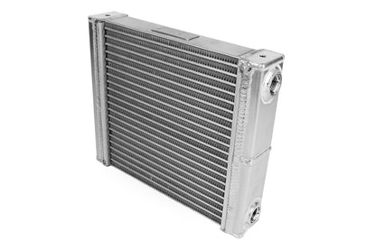 Improved Racing - High efficiency dual-pass oil cooler, 500 series, 21-row, 11.5" x 9.6", -10AN female ORB ports