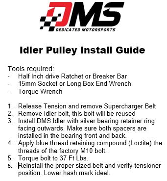 Dedicated Motorsports - 100mm Supercharger Idler Pulley