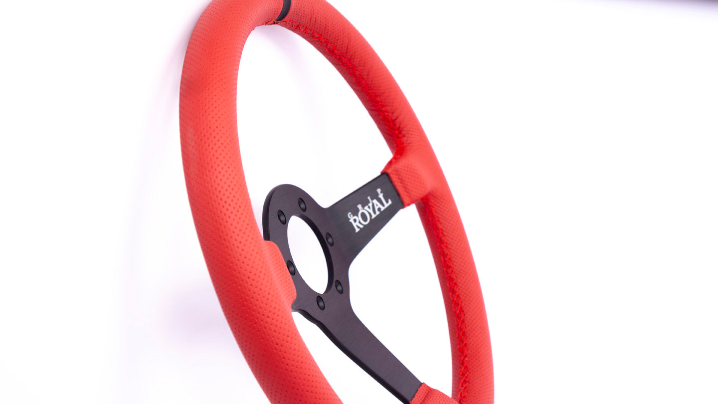Grip Royal - Brute – 350mm – Red Perforated Leather – Black TDC