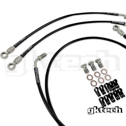 GKTech - 240SX/SKYLINE KIT DE EXCLUSÃO DA LINHA DE FREIO DO COMPARTIMENTO DO MOTOR (HARDDLTEBUNDLE)