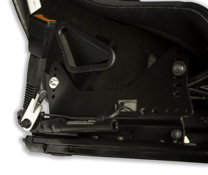 Brey Krause - Driver side lap belt mounts for side mounts used with OEM sliders