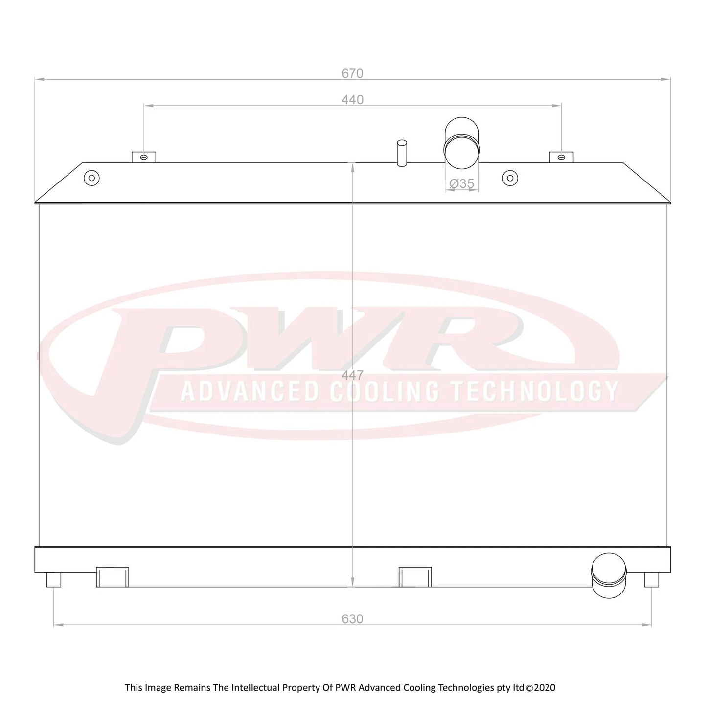PWR - 55mm Performance Radiator (Mazda RX8 Series 1 02-08)