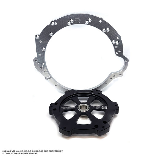 DomiWorks Engineering - JAGUAR V12 5.3L PRE-HE, 5.3 HE AND 6.0L TO DODGE 8HP 845/850RE 70/75/90/95 CHARGER/CHALLENGER/SCAT PACK HELLCAT TRACKHAWK RAM ADAPTER KIT