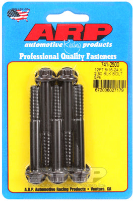 ARP 5/16in - 24 x 2.500in 12pt Black Oxide Bolts (5/pkg)