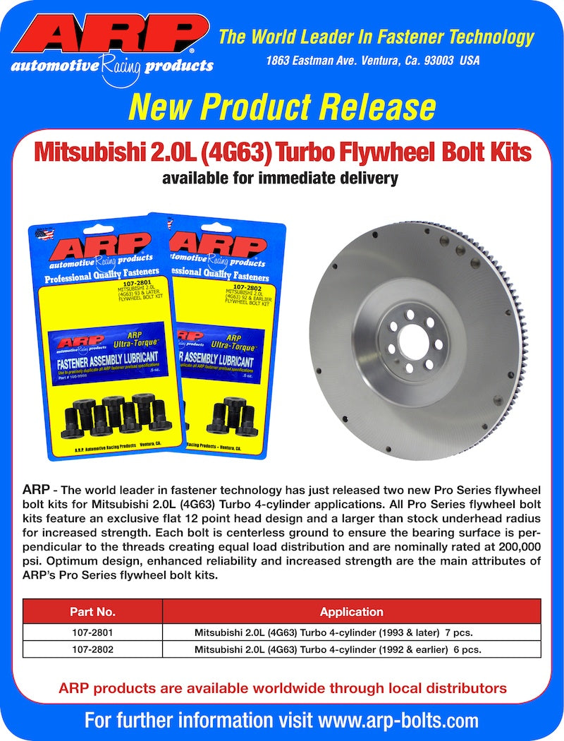 ARP 93+ Mitsubishi 7-Bolt 4G63 DSM (NO EVO) Flywheel Bolt Kit