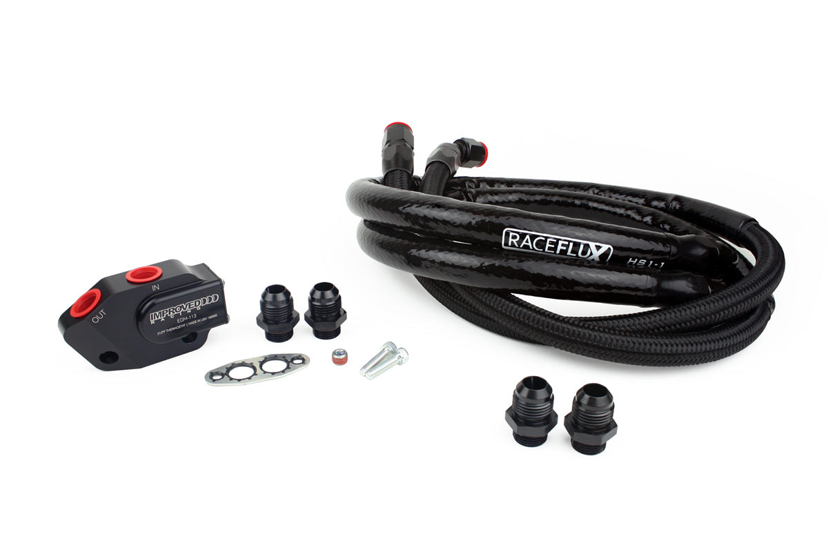 Improved Racing -  Oil line kit for factory cooler, C6 Corvette, 212F thermostat