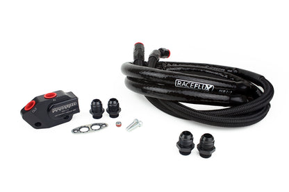 Improved Racing -  Oil line kit for factory cooler, C6 Corvette, 212F thermostat