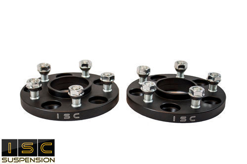 ISC Suspension Nissan 5x114.3 Hub Centric (66 Hub Bore) Wheel Spacers 15mm Black (Pair)