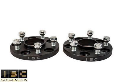 ISC Suspension Nissan 5x114.3 Hub Centric (66 Hub Bore) Wheel Spacers 15mm Black (Pair)