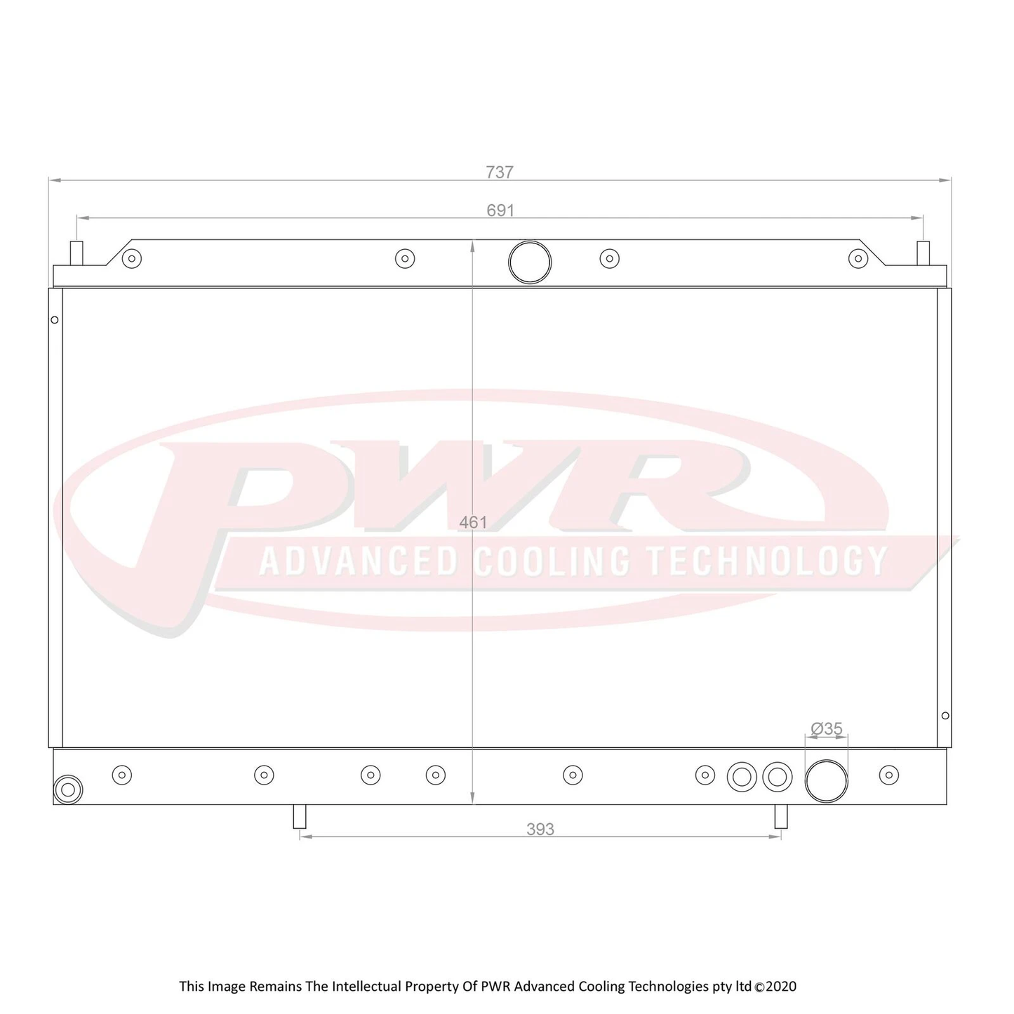 PWR - 1990-2000 Mitsubishi 3000GT 42mm Performance Radiator