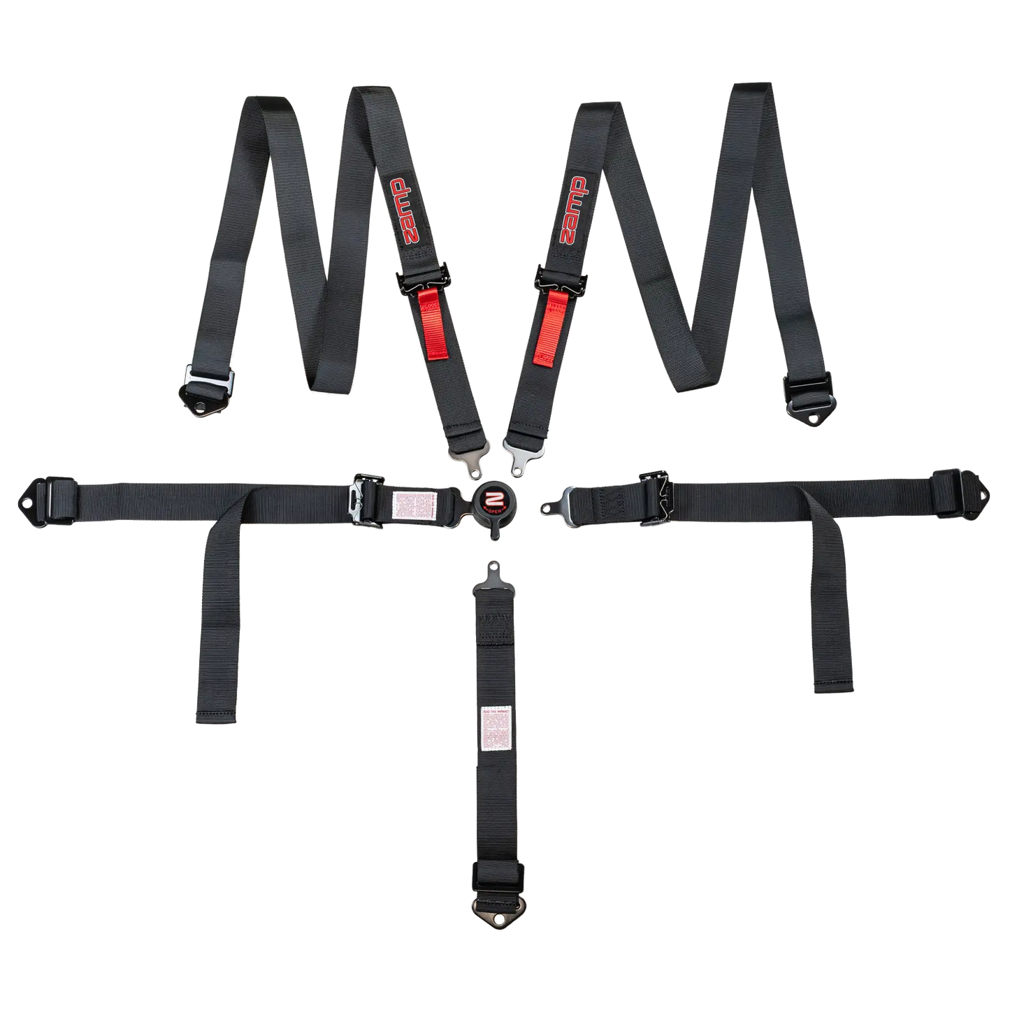 Zamp Race Seat Harness Youth Black 2\q 5 Point Camlock SFI 16.2