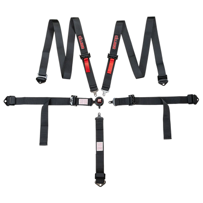 Zamp Race Seat Harness Youth Black 2\q 5 Point Camlock SFI 16.2