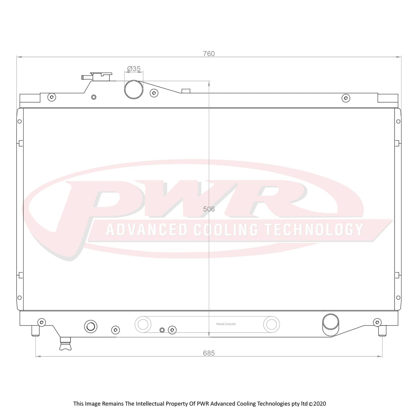 PWR - 55mm Performance Radiator (Toyota Supra Auto 93-98)