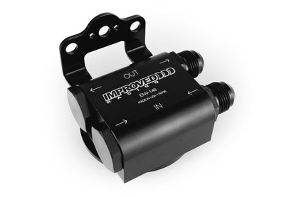 Improved Racing - Remote oil filter mount, -10AN ORB ports, filter screw sold separately