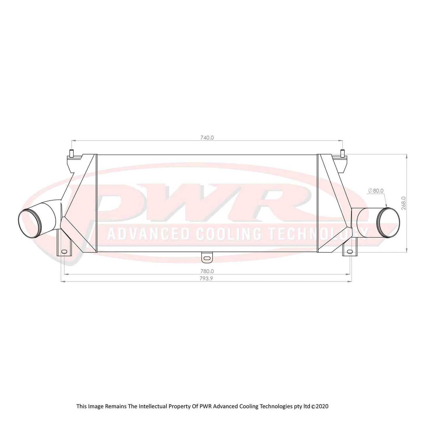 PWR - 81mm Performance Intercooler (Nissan Skyline R32/R33 GTR 89-98)