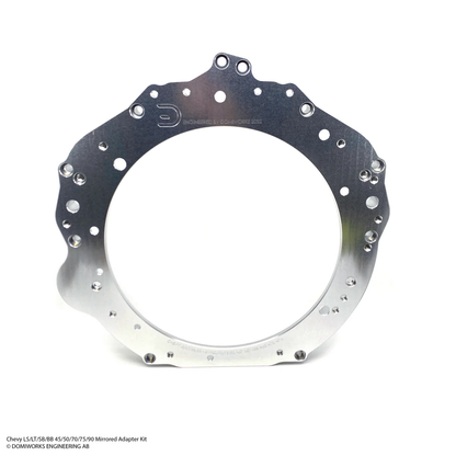 DomiWorks Engineering - CHEVY LS/LT/SB/BB TO 8HP 45/50/70/75/90 N57 B57 B58 N63 N73 N74 MIRRORED STARTER ADAPTER KIT
