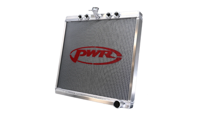 PWR - Radiator Sprint Car Extruded Tube Crossflow Open (Small Neck) 20.17" x 20"  1-1/2" Outlet