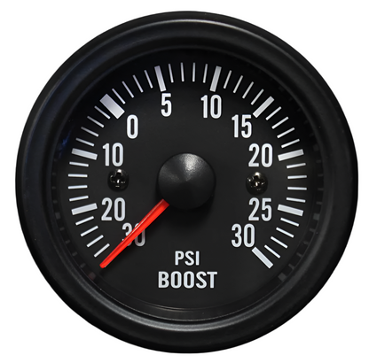 Prosport Gauges - 2-1/16" Electrical Boost Gauge Clear Lens White LED