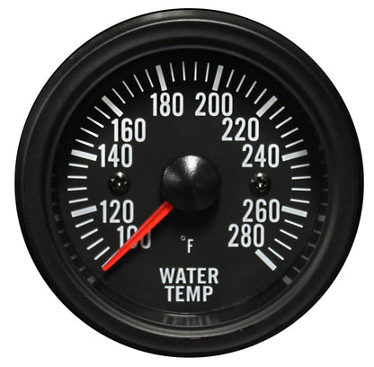 Prosport Gauges - 2-1/16" Electrical Water Temperature Gauge Clear Lens White LED