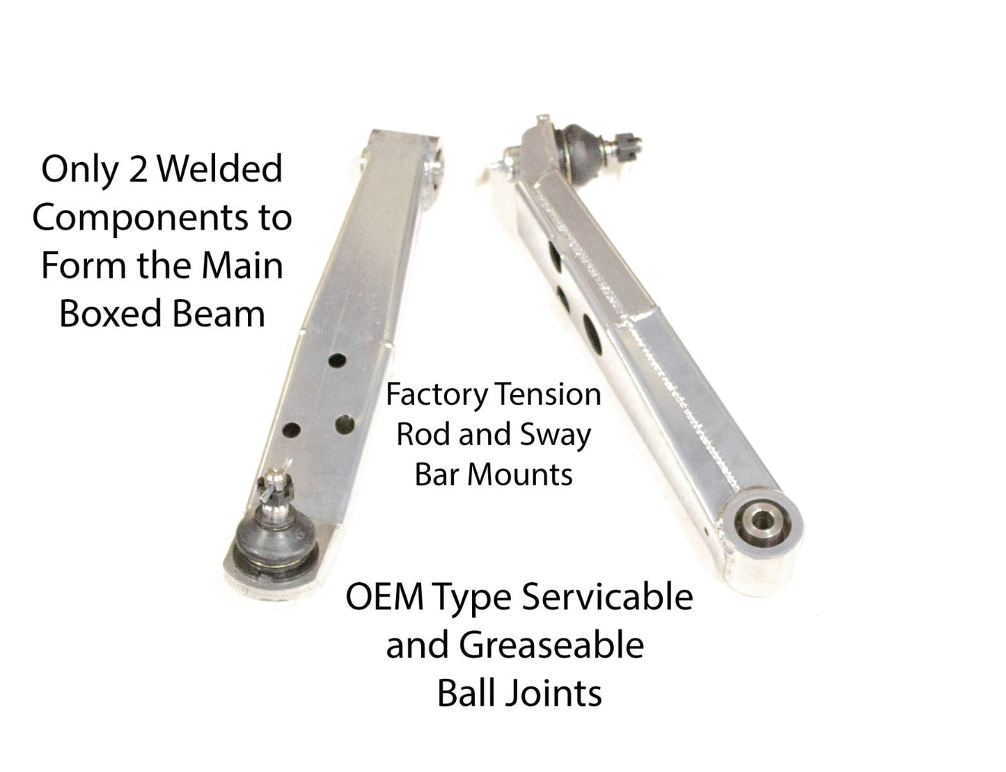 MX83 Boxed Arms - Chrome