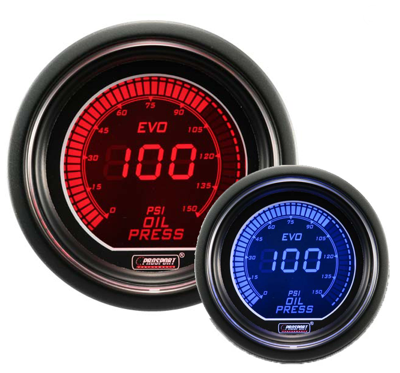 Prosport Gauges - 2-1/16" Evo Electrical Oil Pressure Gauge