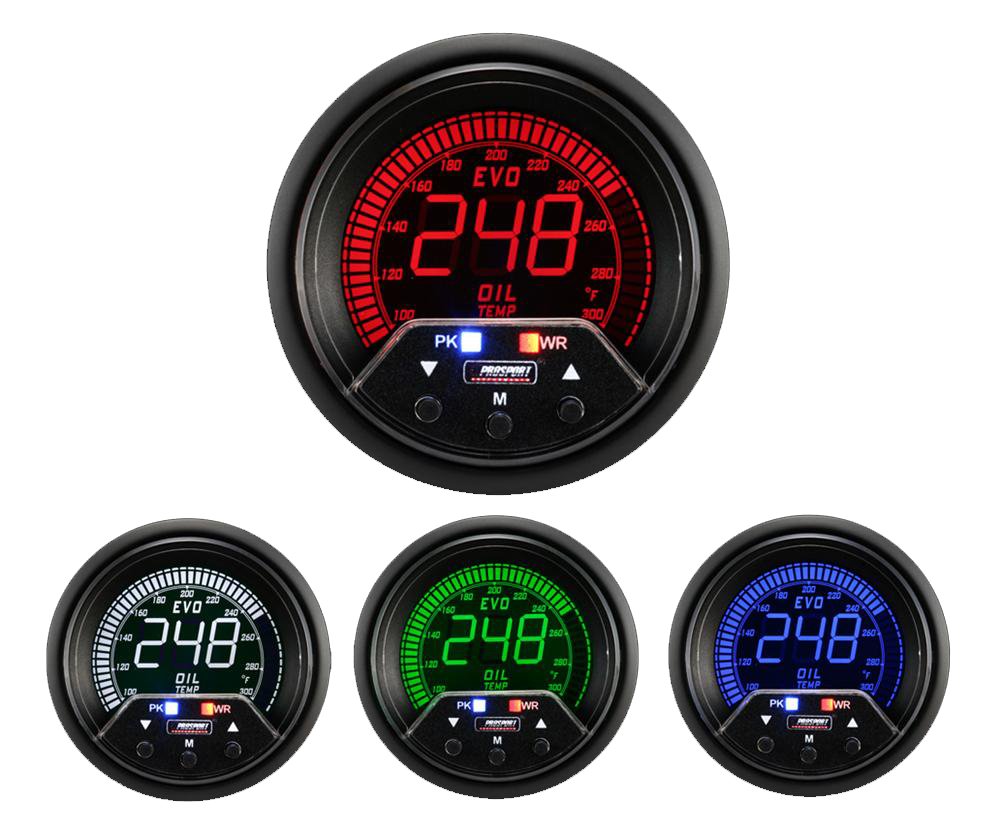 Prosport Gauges - 2-3/8" Premium Evo Electrical Oil Temperature Gauge