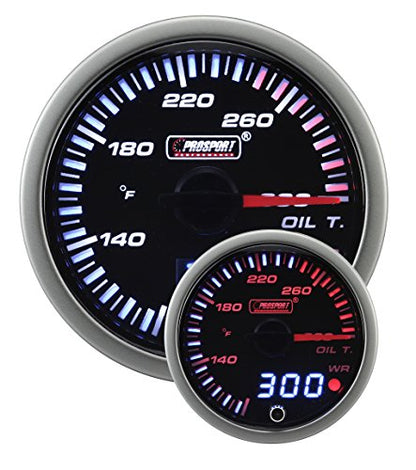 Prosport Gauges - 2-3/8" JDM Electrical Oil Temperature Gauge