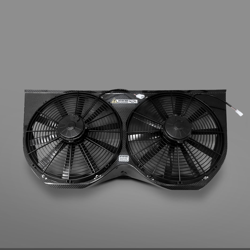 HGK Racing - Carbon Fiber Rear Mounted Radiator Fan Diffusor V1 [Redirected]