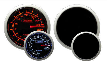Prosport Gauges - 2-1/16" Amber / White - Electrical Exhaust Gas Temperature Gauge