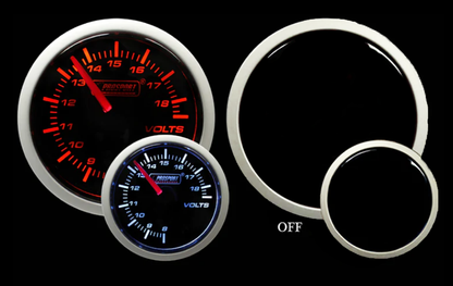 Prosport Gauges - 2-1/16" Amber / White - Electric Volt Gauge