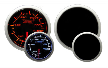 Prosport Gauges - 2-1/16" Amber / White - Electric Water Temperature Gauge