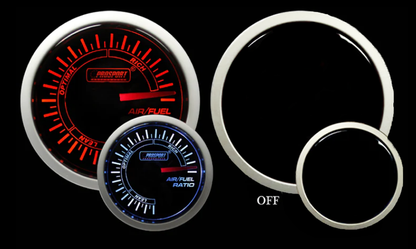 Prosport Gauges - 2-1/16" Amber / White -  Air Fuel Ratio Gauge