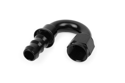 Improved Racing - RaceFlux 180-Degree Push-Lock Hose End Fitting, 5/16" Barb to -6AN Female