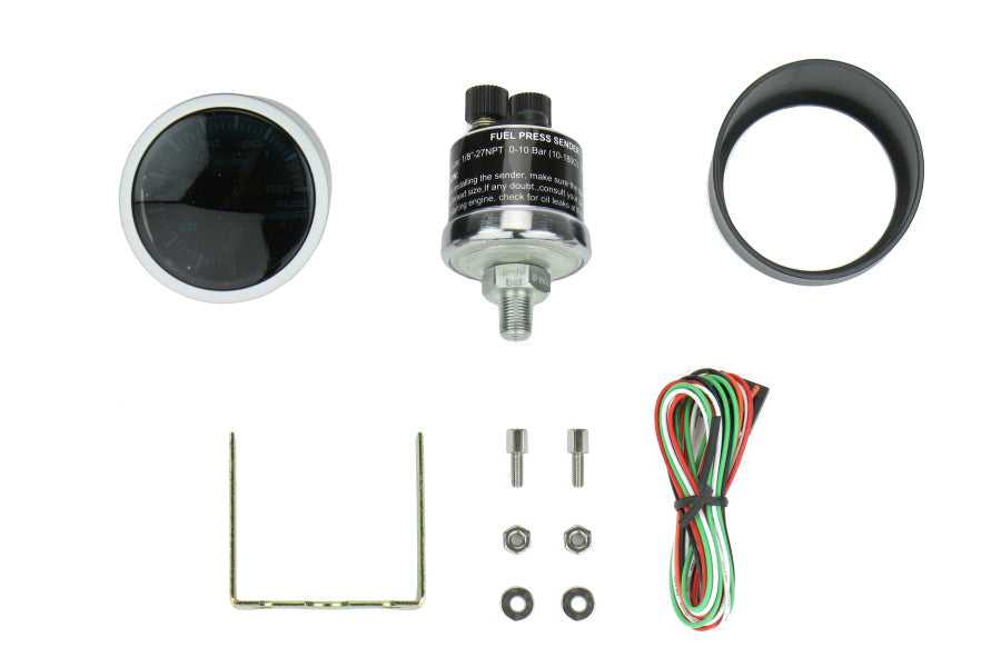Prosport Gauges - 2-1/16" Green/White Fuel Pressure Gauge