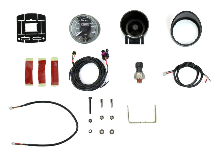 Prosport Gauges - 2-1/16" Premium White Pointer Clear Lens Amber/White Fuel Pressure Gauge