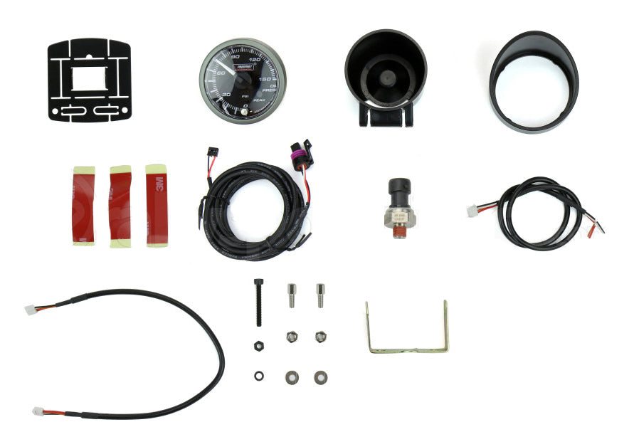 Prosport Gauges - 2-1/16" Premium White Pointer Clear Lens Amber/White Oil Pressure Gauge