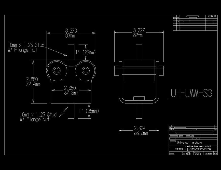 Urethane Motor Mount - UH-UMM-S3