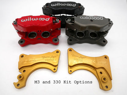 SLG - BMW E46 Wilwood Dual Caliper Bracket & Kits - ( 330 ) w/ Caliper and Pad Set