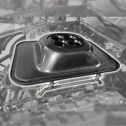 HGK Racing - Carbon Sprint Car Air Filter Base Plate For Carburetor Type Intake [Carbon Fiber]