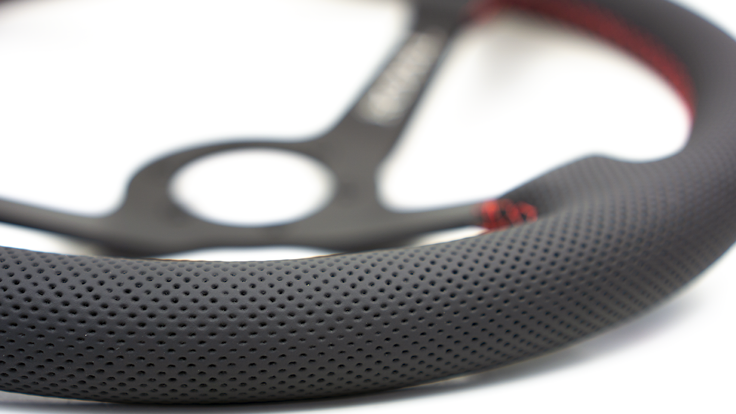 Grip Royal - Brute - 350mm - Perforated Leather - Red Stitch