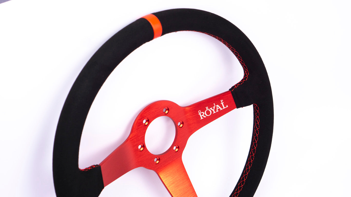 Grip Royal - Brute - 350mm - Suede - Red Spokes - Red TDC - Red Stitch